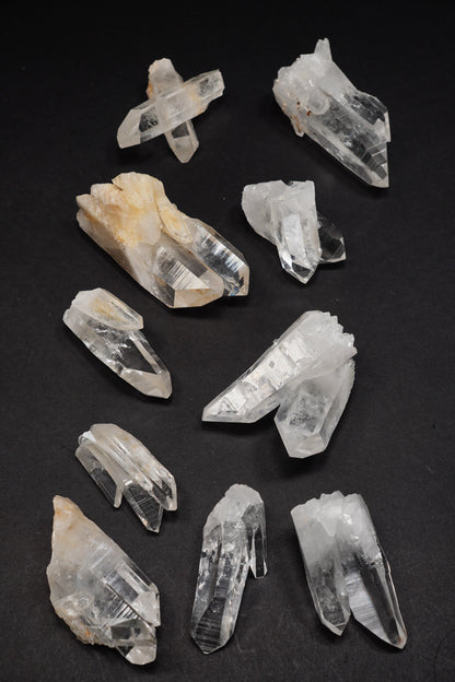 Tantric Twin Super Optical Lemurian Quartz crystal Points (SO-233) 1080g x8