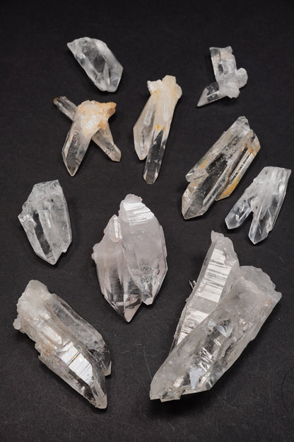 Tantric Twin Super Optical Lemurian Quartz crystal Points (SO-239) 914g x8