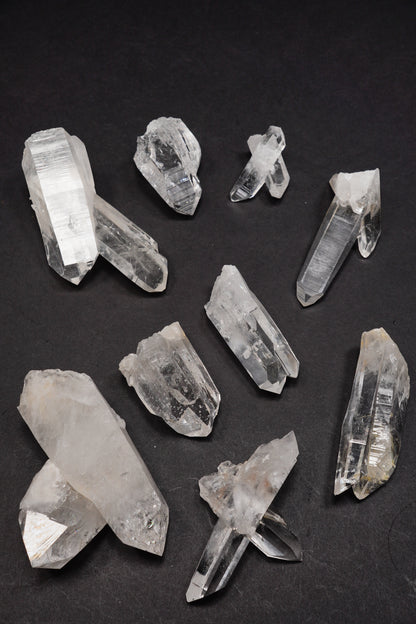 Tantric Twin Super Optical Lemurian Quartz crystal Points (SO-231) 867g x8