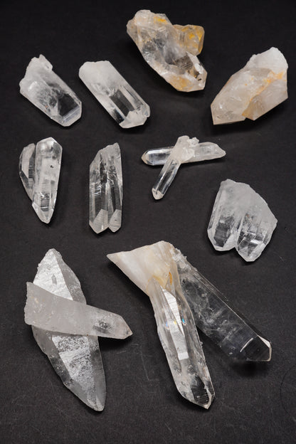 Tantric Twin Super Optical Lemurian Quartz crystal Points (SO-230) 929g x8