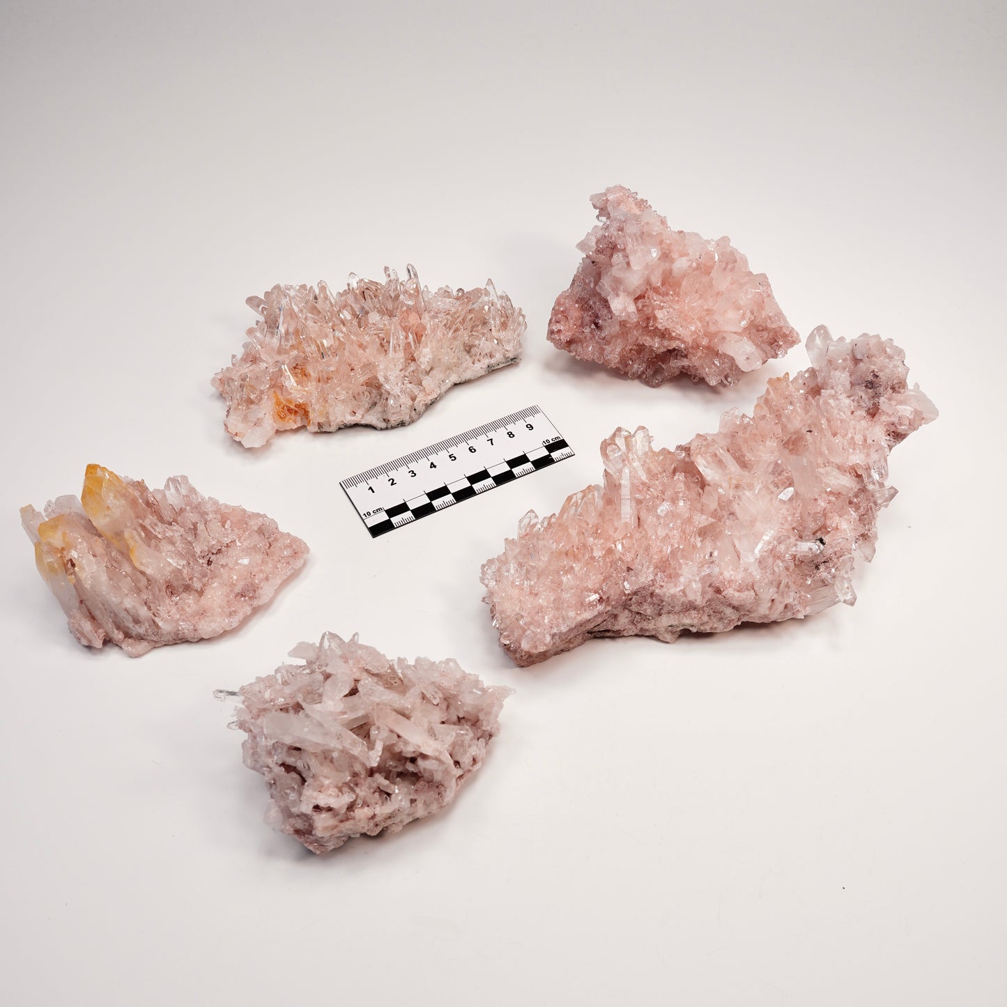 Pink Lemurian Quartz Clusters Medium Size (P-1453) 2,476 g