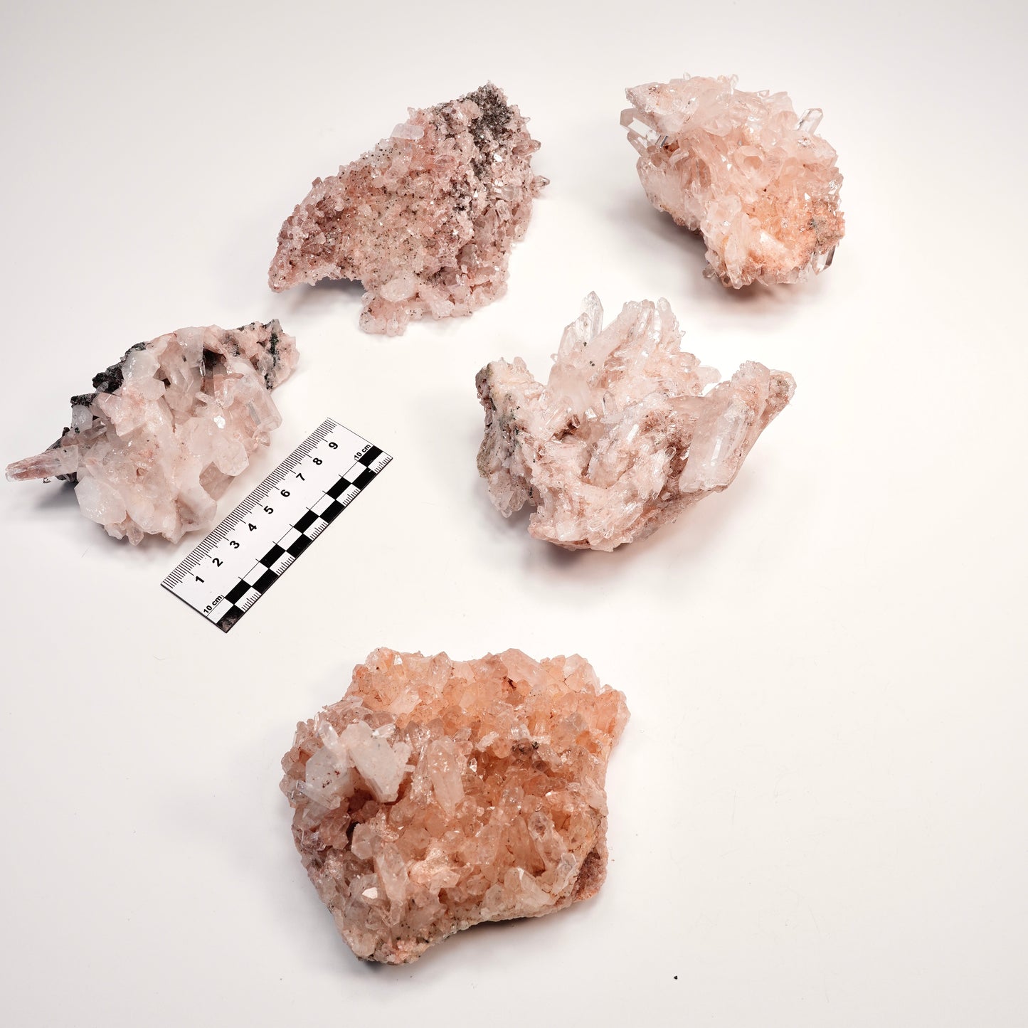 Pink Lemurian Quartz Clusters Small Size (P-1457) 2,759 g