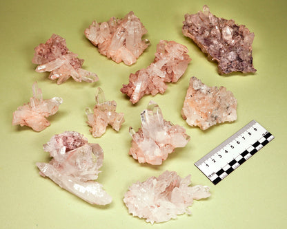 粉紅色利莫里亞石英簇 小尺寸 (P-) 樣品