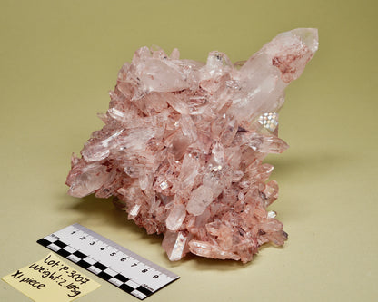 SUPER OPTICAL PINK LEMURIAN QUARTZ CLUSTER MEDIUM SIZE (P-3007) | WHOLESALE LOT