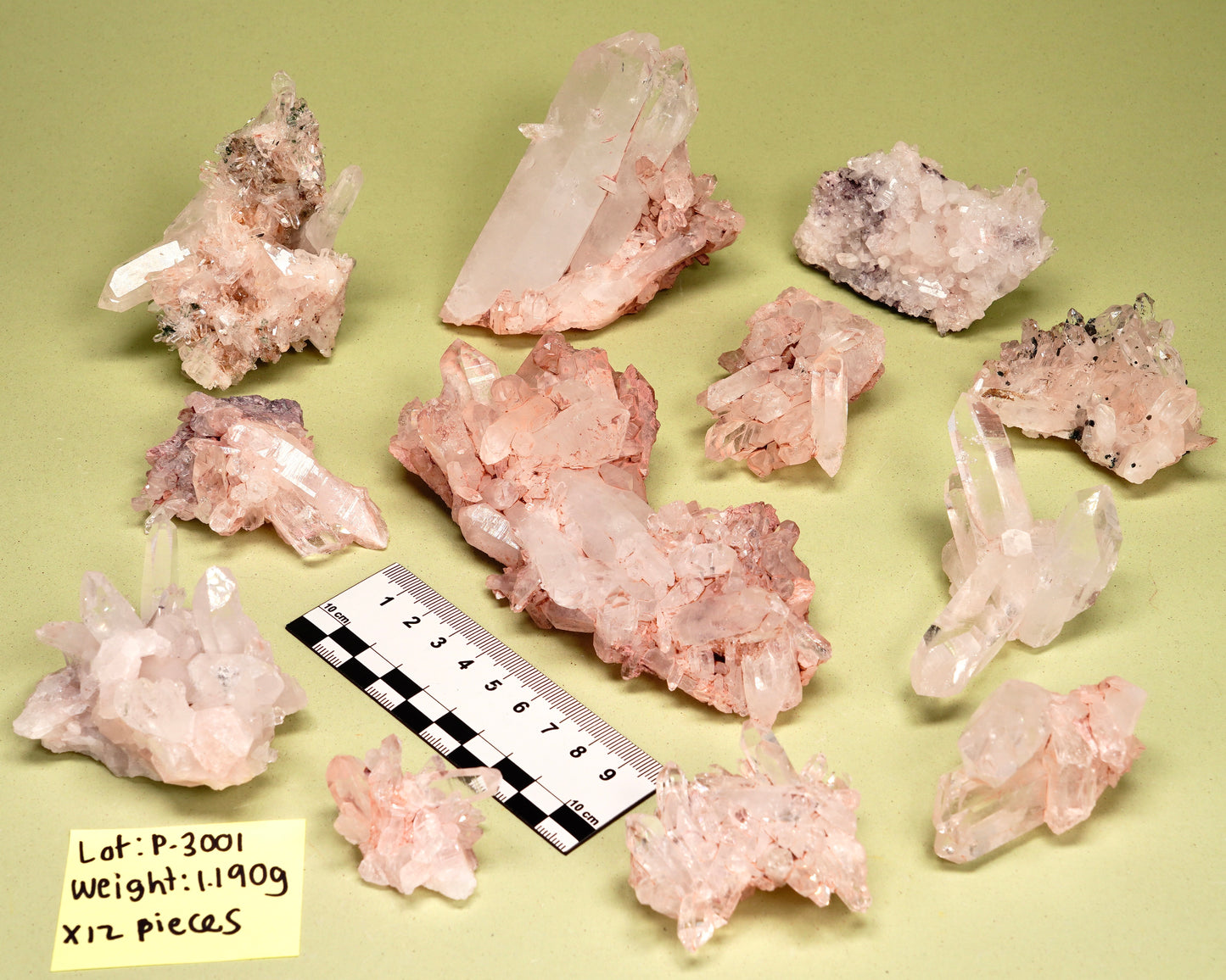 SUPER OPTICAL PINK LEMURIAN QUARTZ CLUSTERS SMALL SIZE (P-3001) | WHOLESALE LOT