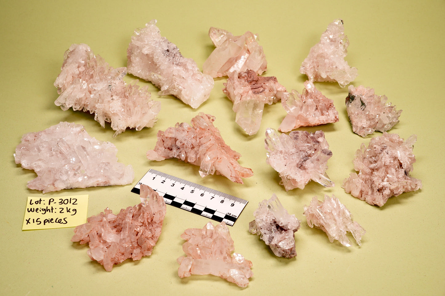PINK LEMURIAN QUARTZ CLUSTERS (P-3012) | WHOLESALE LOT | SMALL & MEDIUM SIZE