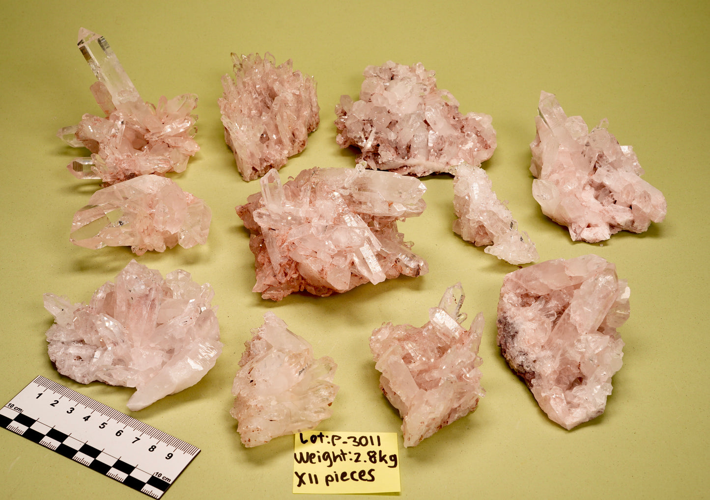 PINK LEMURIAN QUARTZ CLUSTERS (P-3011) | WHOLESALE LOT | MEDIUM SIZE