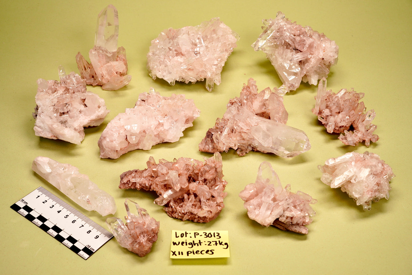 PINK LEMURIAN QUARTZ CLUSTERS (P-3013) | WHOLESALE LOT | MEDIUM & SMALL SIZE
