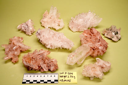 PINK LEMURIAN QUARTZ CLUSTERS (P-3014) | WHOLESALE LOT | MIXED SIZE