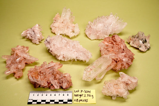 PINK LEMURIAN QUARTZ CLUSTERS (P-3014) | WHOLESALE LOT | MIXED SIZE