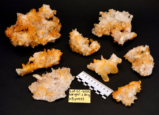 Golden Pink Lemurian Quartz Clusters | (Lot: P-3044) | Wholesale Lot | Mixed Size