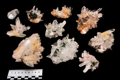 Green Lemurian Quartz Clusters (LC-3047) | Rainbow Wholesale Lot | Small & Medium Size