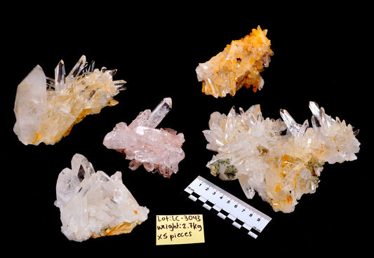 Rainbow Lemurian Quartz Clusters Mixed Selection (LC-3043) | Wholesale Lot | 2720g x5 | Medium & Small Sizes