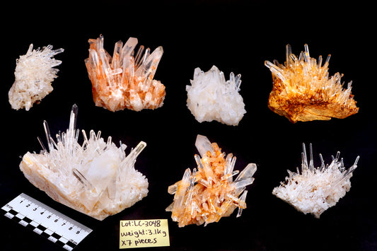 Rainbow Lemurian Quartz Clusters Mixed Selection (LC-3048) | Wholesale Lot | 3105g x7 | Medium & Small Size