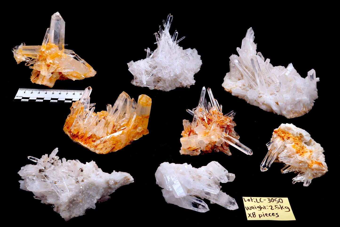 Rainbow Lemurian Quartz Clusters Mixed Selection (LC-3050) | Wholesale Lot | 2525g x8 | Small Size