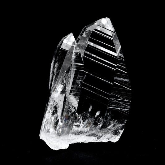 Peñas Blancas Lemurian Quartz Crystal Tantric Twin (PB-3003) | Wholesale & Retail Lot | 375g x1 | Medium Size