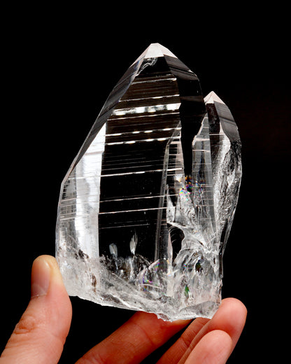 Peñas Blancas Lemurian Quartz Crystal Tantric Twin (PB-3003) | Wholesale & Retail Lot | 375g x1 | Medium Size