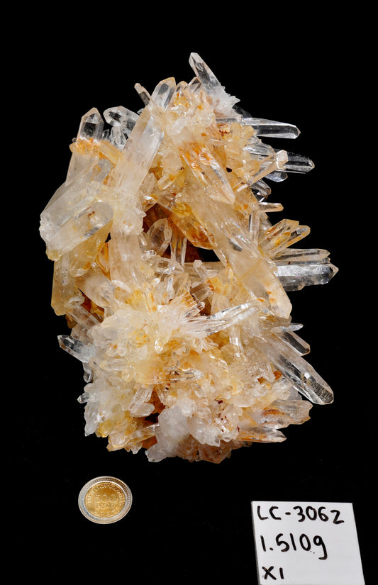 GOLDEN HEALER DNA BLUE SMOKE LEMURIAN QUARTZ CLUSTERS (LC-3062) | WHOLESALE LOT | LARGE SIZE 1240g x1