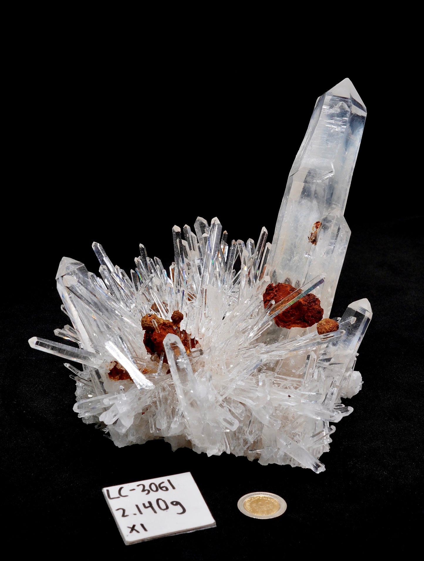 NEEDLE SUPER OPTICAL LEMURIAN QUARTZ CLUSTER (LC-3061) | WHOLESALE LOT | LARGE SIZE 2140g x1