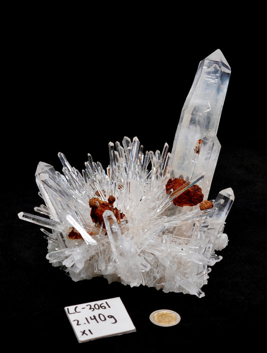 NEEDLE SUPER OPTICAL LEMURIAN QUARTZ CLUSTER (LC-3061) | WHOLESALE LOT | LARGE SIZE 2140g x1