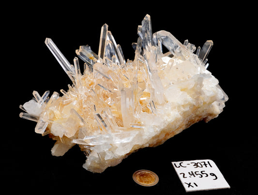 GOLDEN HEALER NEEDLE BLUE SMOKE LEMURIAN QUARTZ CLUSTERS (LC-3071) | WHOLESALE LOT | LARGE SIZE 2455g x1