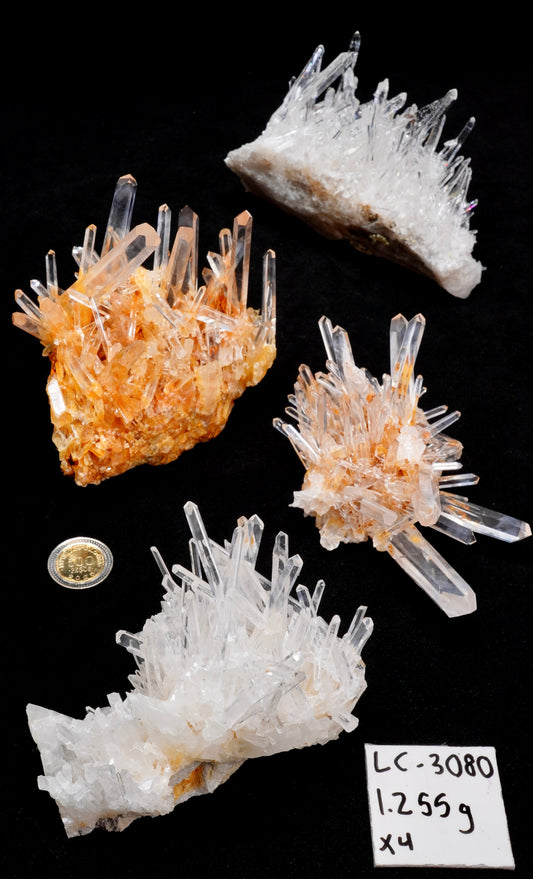 RAINBOW MIX LEMURIAN QUARTZ CLUSTERS (LC-3080) | WHOLESALE LOT | MEDIUM SIZE 1255g x4