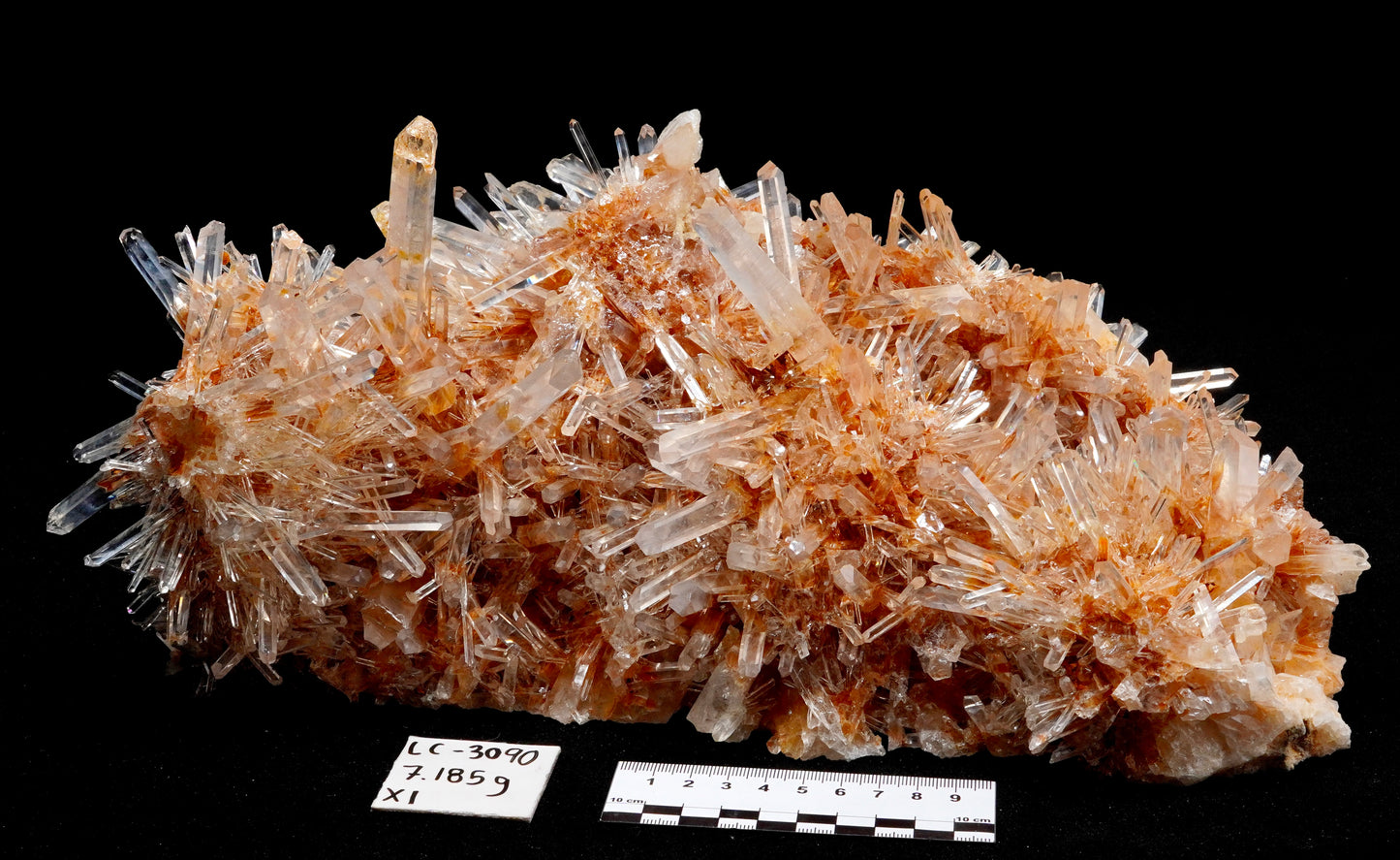 GOLDEN HEALER BLUE SMOKE NEEDLE LEMURIAN QUARTZ CLUSTERS (LC-3090) | WHOLESALE LOT | XL SIZE 7185g x1