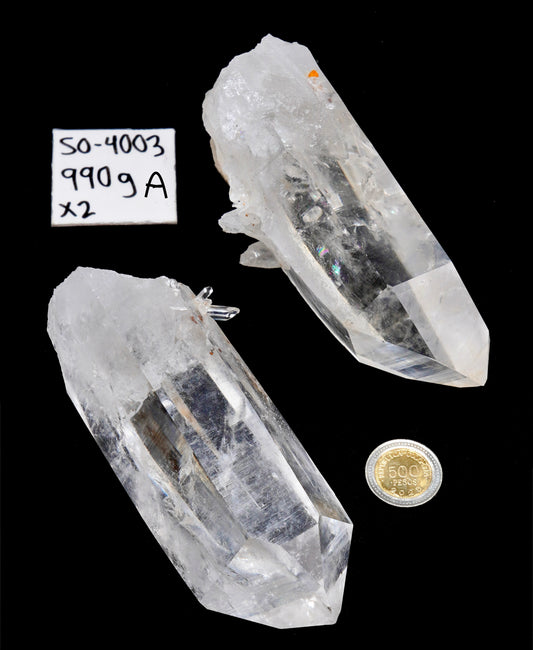 SUPER OPTICAL LEMURIAN QUARTZ POINTS (SO-4003A) | WHOLESALE LOT | LARGE SIZE 990g x1