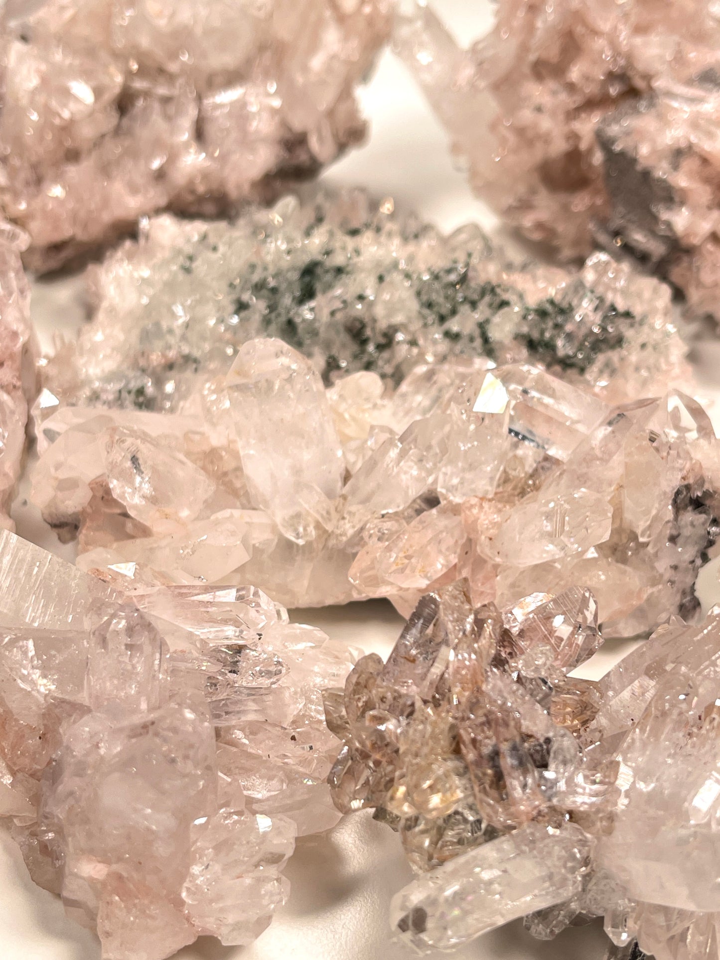 Pink Lemurian Quartz Clusters medium & small size (P-952)