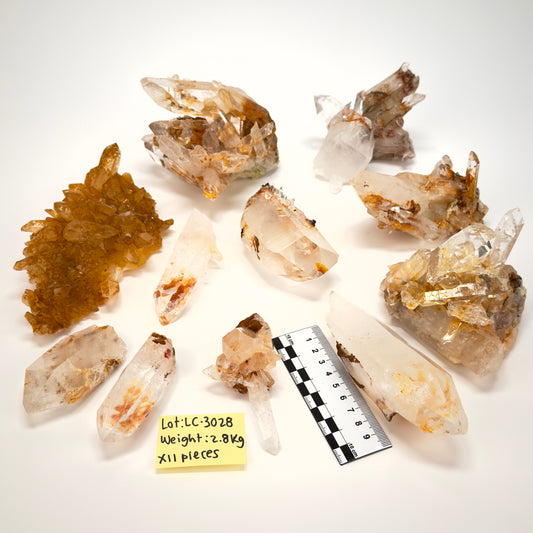 DRAGON FIRE LEMURIAN QUARTZ CLUSTERS (LC-3028) | WHOLESALE LOT | MIZED SIZE