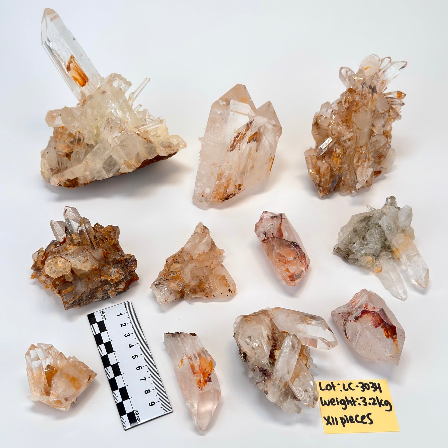 DRAGON FIRE LEMURIAN QUARTZ CLUSTERS (LC-3034) | WHOLESALE LOT | MIXED SIZE