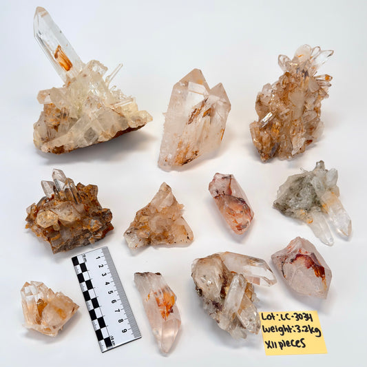 DRAGON FIRE LEMURIAN QUARTZ CLUSTERS (LC-3034) | WHOLESALE LOT | MIXED SIZE
