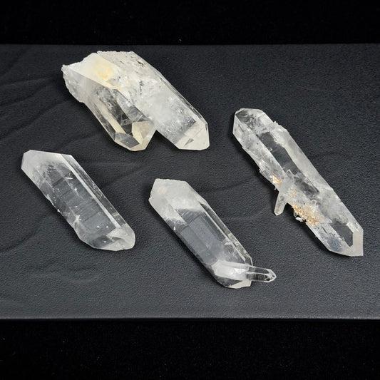 La Belleza Lemurian Quartz Points, Super Optical Clarity medium & large size special formations (CO-102)