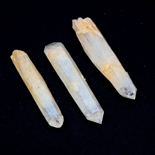 Golden Healer DNA Blue Smoke Lemurian Quartz Crystal Wands Large size AKA Vortex Lemurian (BS-214)