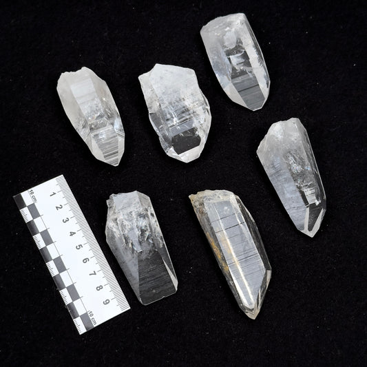 Peñas Blancas Lemurian Quartz Points, Super Optical Clarity mixed sizes (PE-192)