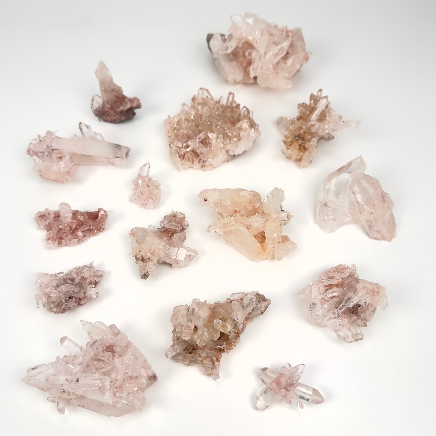 Pink Lemurian Quartz Clusters Small size (P-1186)