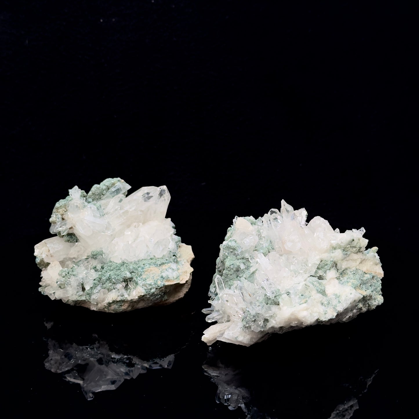 Rare Green Lemurian Quartz Clusters Medium Size (LC-374)