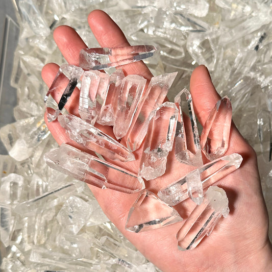 Peñas Blancas Lemurian Quartz Crystal Points (Mini Size) by the kilo BULK