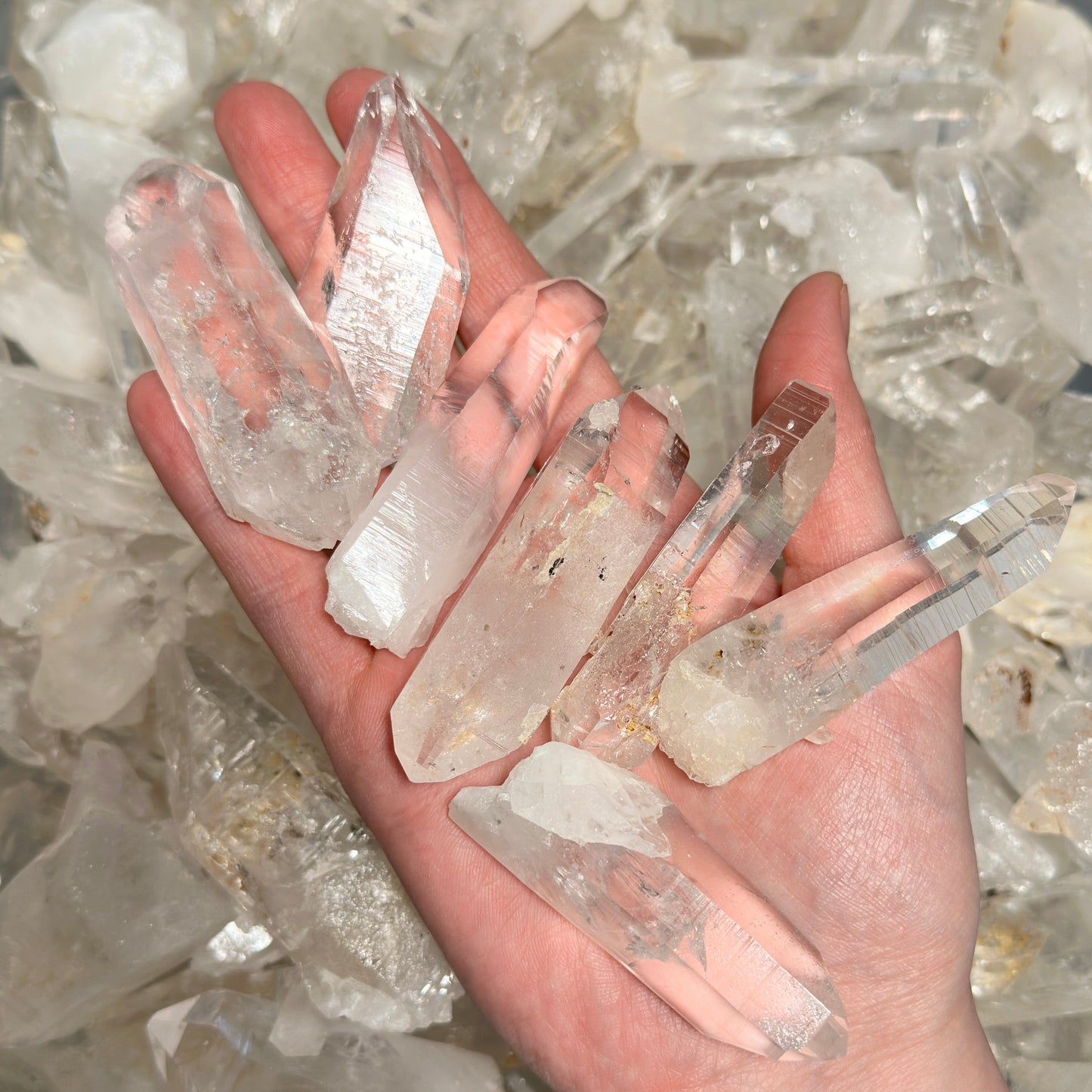 Super Optical Lemurian Quartz Crystal Points (Small Size) by the kilo BULK