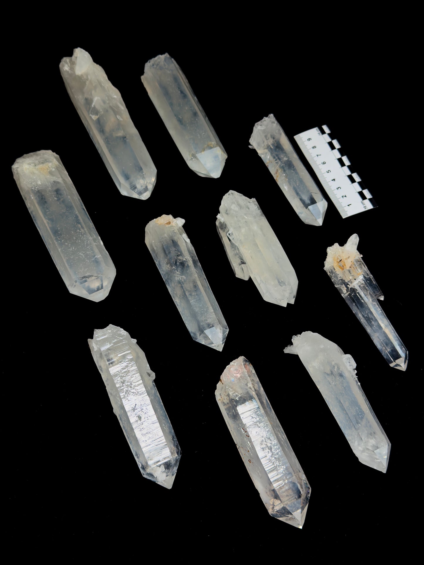 Blue Feather Lemurian Quartz Crystals AKA Blue Mist Quartz | (BS-3012) | 2190g x10 | Medium & Large Sizes