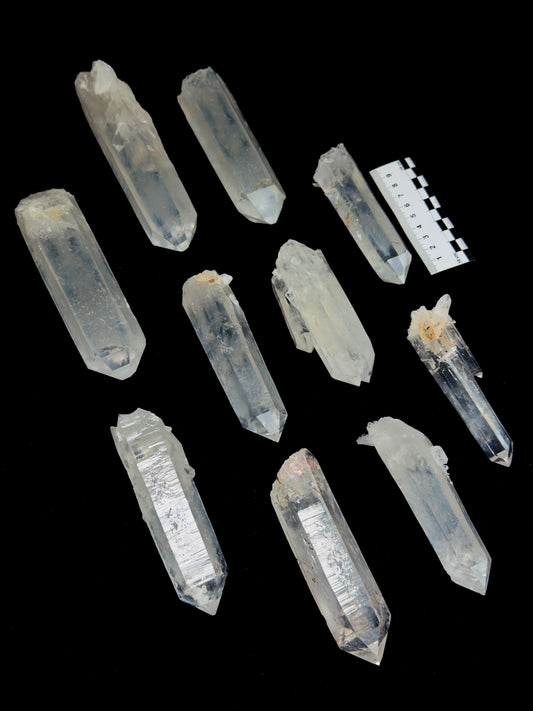 Blue Feather Lemurian Quartz Crystals AKA Blue Mist Quartz | (BS-3012) | 2190g x10 | Medium & Large Sizes