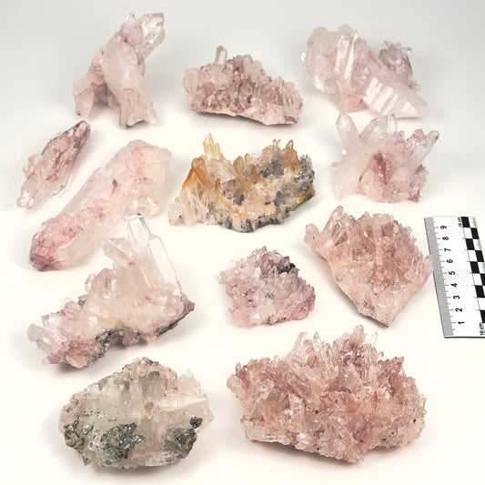 Pink Lemurian Quartz Cluster medium size (Lot: P-1205)