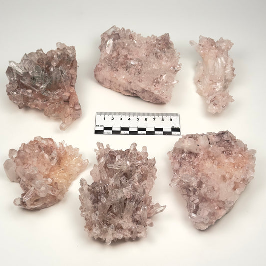 Pink Lemurian Quartz Clusters Small, Medium and Large size (P-1206)