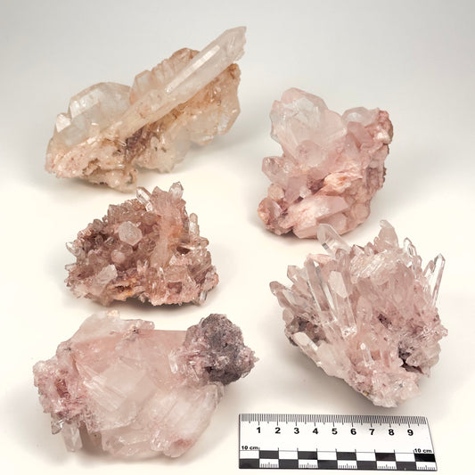 Pink Lemurian Quartz Cluster medium size (Lot: P-1217)