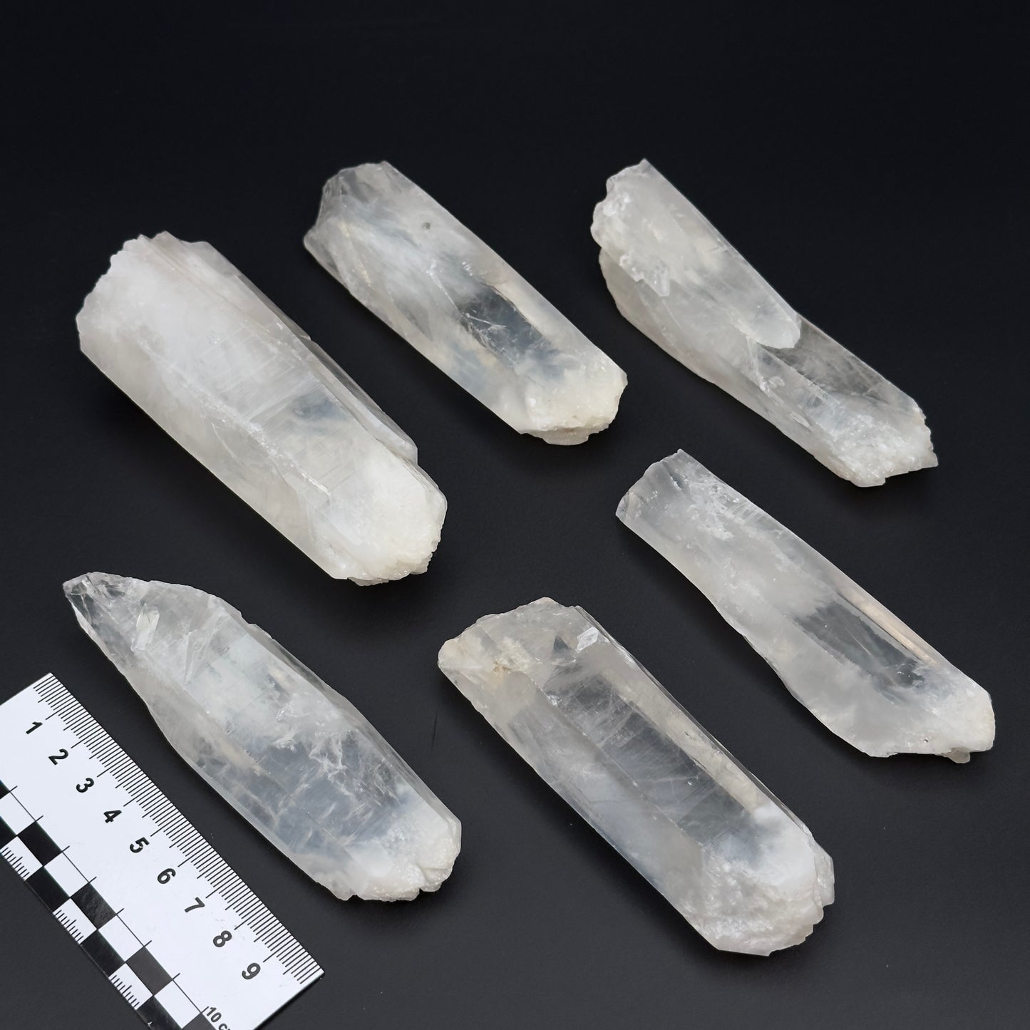 Elestial Crown Blue Smoke Lemurian Quartz Crystals Wands Mini sizes (BS-206)