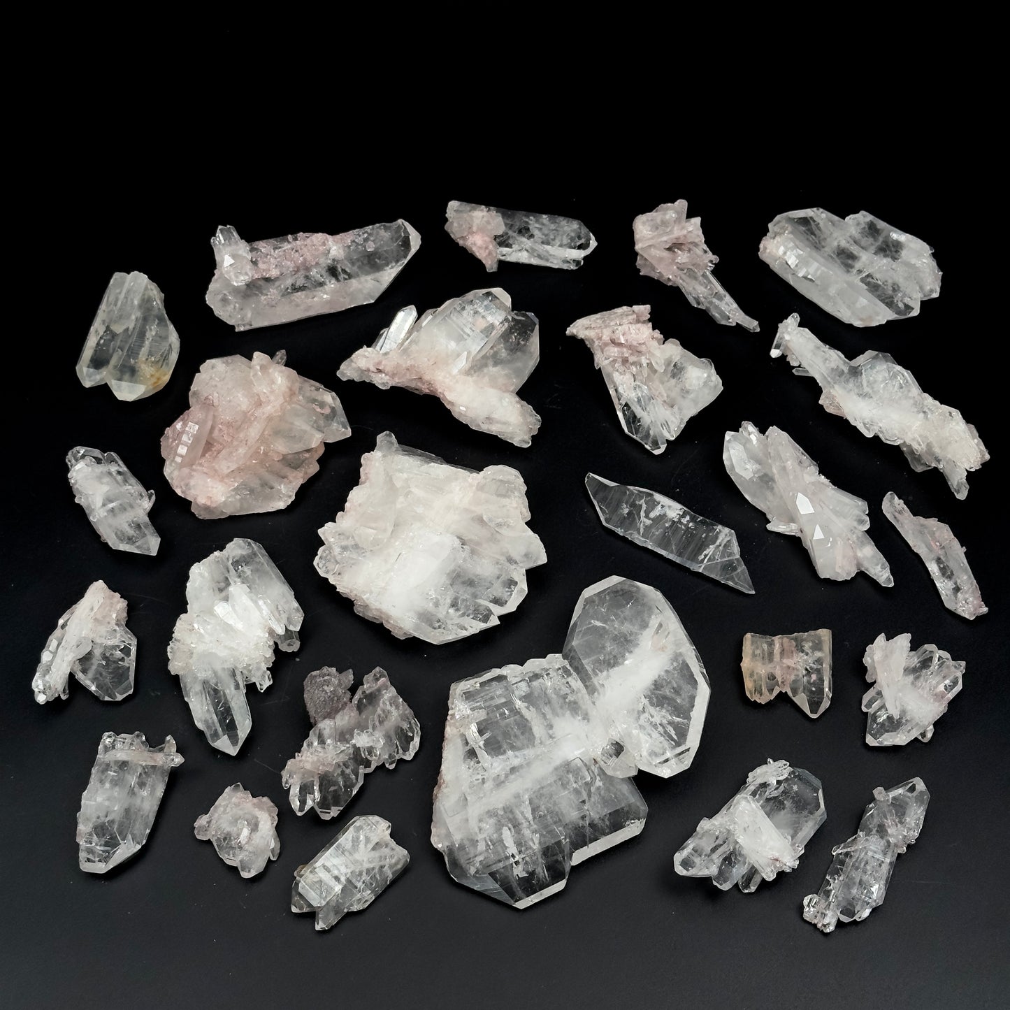 Faden Lemurian Quartz Floaters from the Pink Lemurian mine (Lot: P-1228)