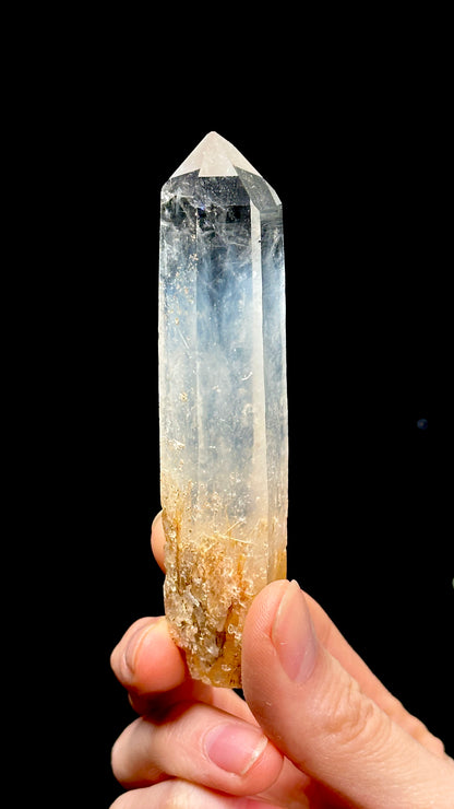 Golden Healer Blue Smoke Lemurian Quartz Crystal Points/Wands (Mixed Size) by the kilo BULK