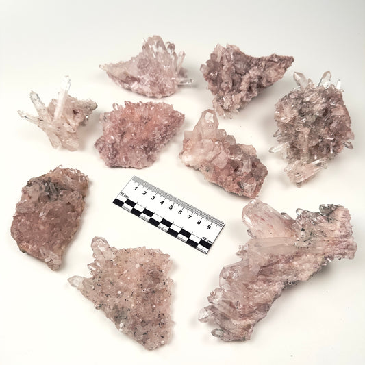 Pink Lemurian Quartz Clusters Medium size (P-1245)