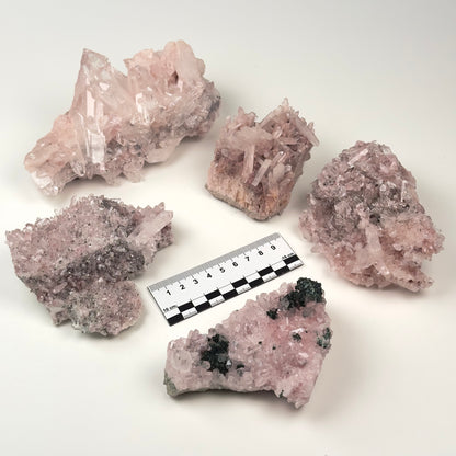 Pink Lemurian Quartz Clusters Medium size (P-1240) 2304g  x5 pieces