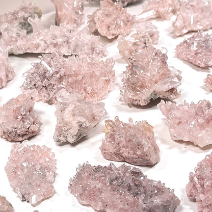Pink Lemurian Quartz Crystal Clusters (Medium/Large) by the kilo BULK